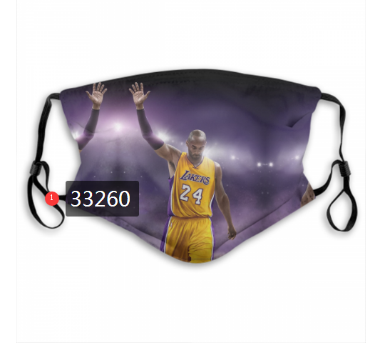 2021 NBA Los Angeles Lakers #24 kobe bryant 33260 Dust mask with filter->nba dust mask->Sports Accessory